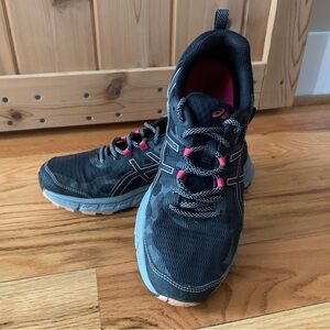 ASICS Women's Black and Pink Athletic Shoes Size 8W